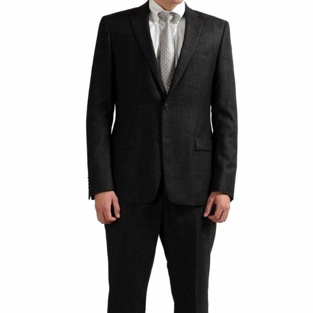 Versace Collection Men's 100% Wool Brown Suit